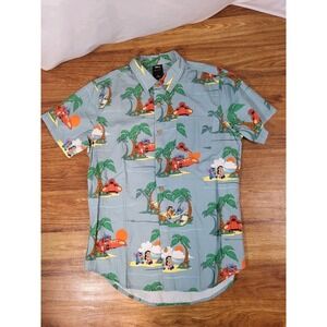 Disney Our Universe Lilo & Stitch Button Up Shirt Men's Medium